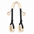 Adjustable sex sling with soft plush wrist and ankle cuffs