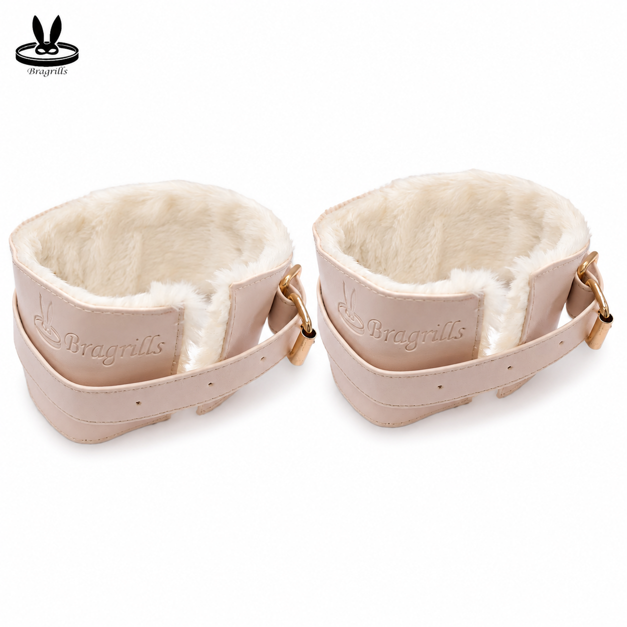 Luxury Plush-Lined Ankle Cuffs – Adjustable Comfort Restraint Set