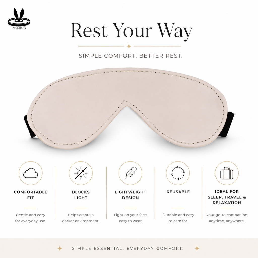 Luxury Padded Blindfold – Adjustable Sensory Sleep & Relaxation Mask