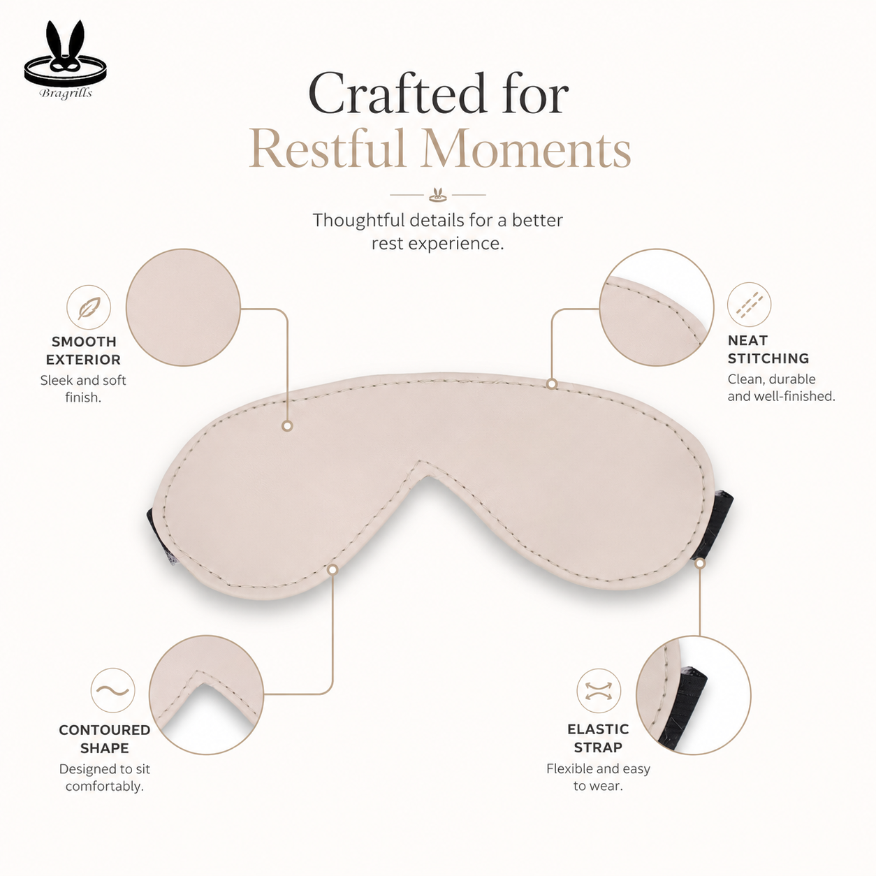 Luxury Padded Blindfold – Adjustable Sensory Sleep & Relaxation Mask