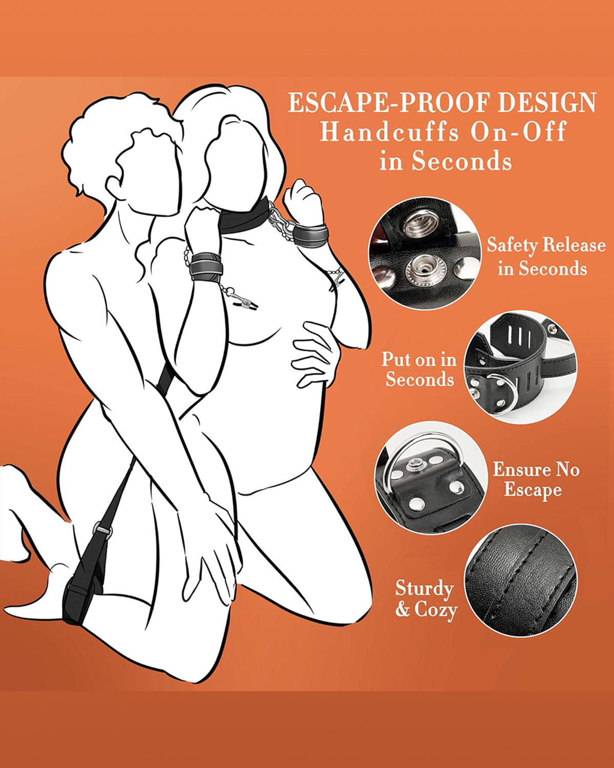 Premium Sex Sling with Adjustable Wrist & Ankle Cuffs
