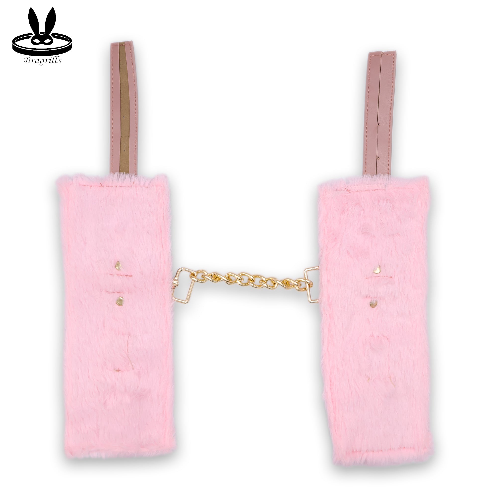 Luxe Plush Wrist Cuffs with Gold Chain – Premium Adjustable Restraint Set