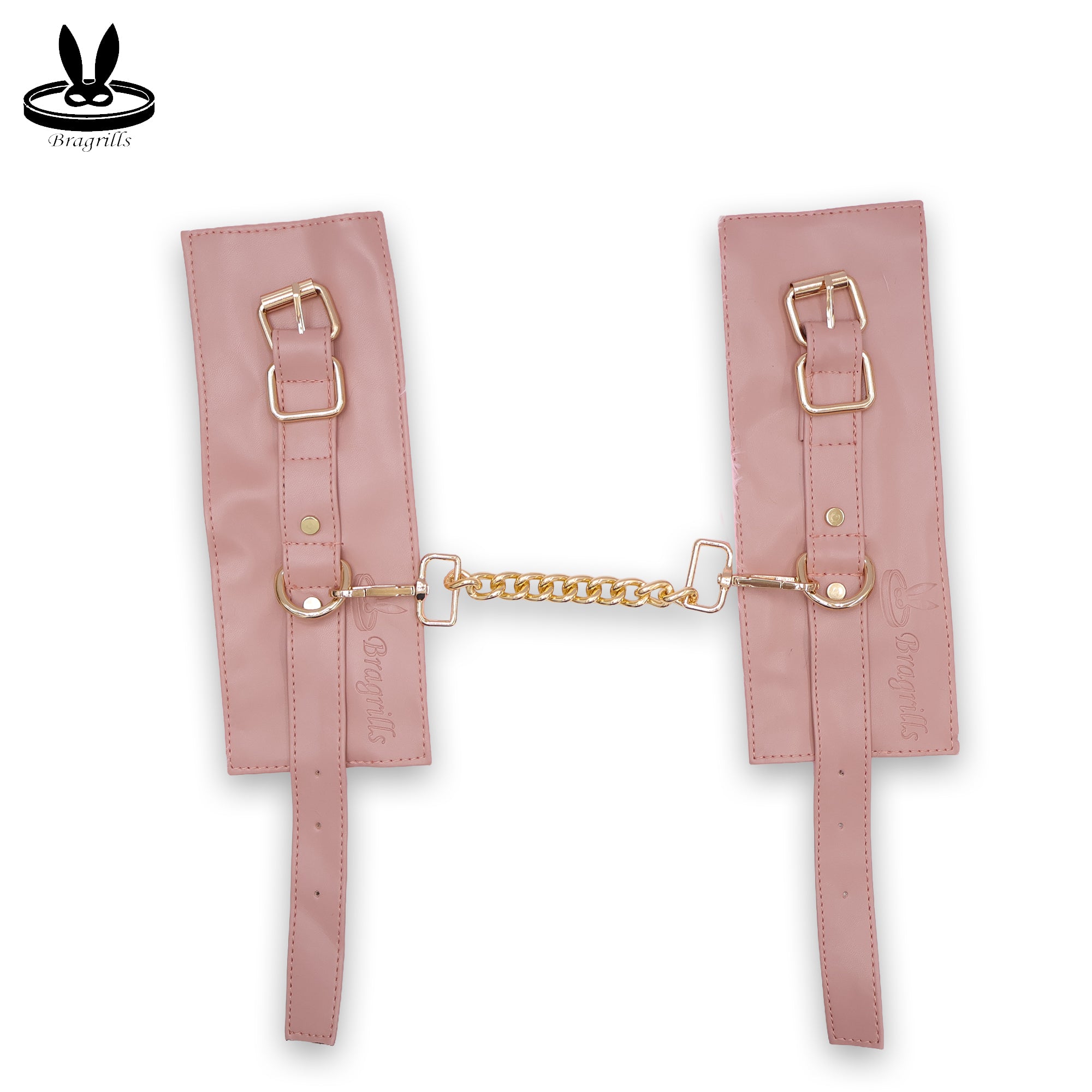 Luxe Plush Wrist Cuffs with Gold Chain – Premium Adjustable Restraint Set