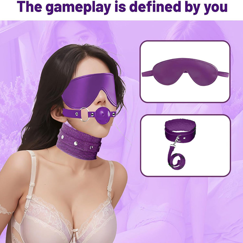 Luxury Purple Soft Restraint Kit – 7 Piece Beginner Bondage Set